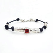 Lederarmband und Silber - Kleiner Baumstamm Armband KOOMPLIMENTS