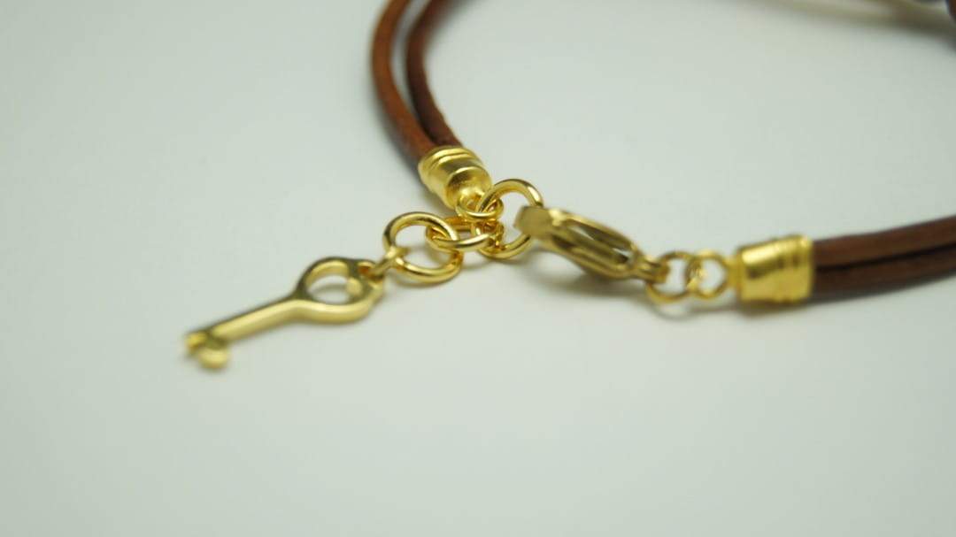 Lederarmband vergoldete Spange  - Noé Armband KOOMPLIMENTS