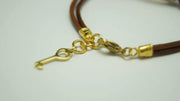 Lederarmband vergoldete Spange  - Noé Armband KOOMPLIMENTS