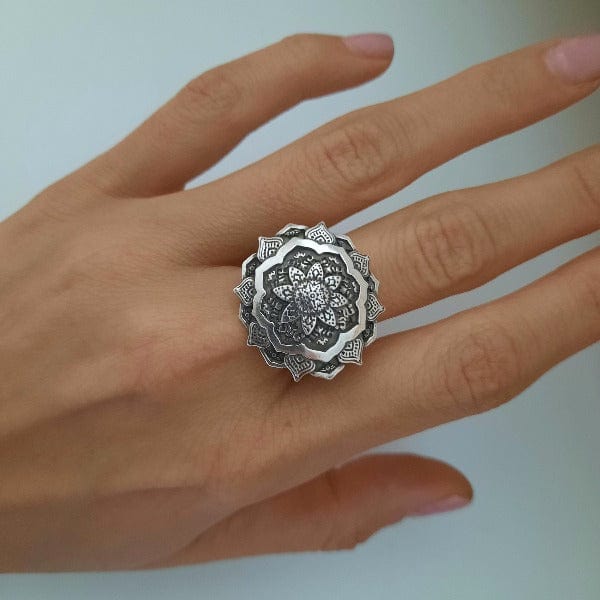 Mandala Blumen-Ring Ringe KOOMPLIMENTS