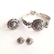 Mandala Style Armband Silber in Blumenform Armband KOOMPLIMENTS