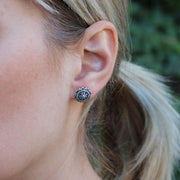 Mandala Style Ohrstecker Silber in Blumenform Ohrstecker KOOMPLIMENTS