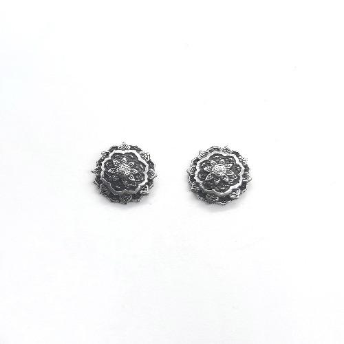 Mandala Style Ohrstecker Silber in Blumenform Ohrstecker KOOMPLIMENTS