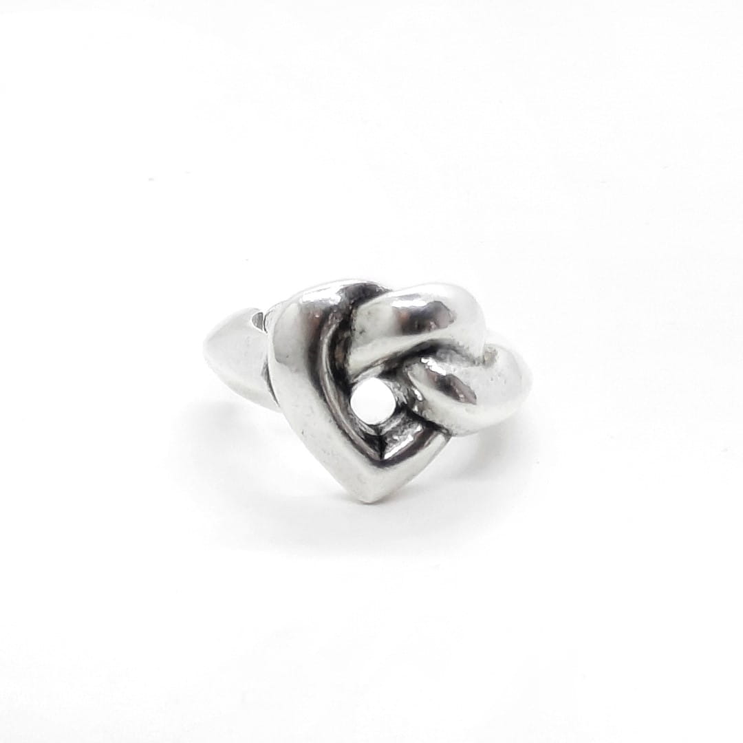 Massiver Damen Ring Silber Herz Knot Ringe KOOMPLIMENTS