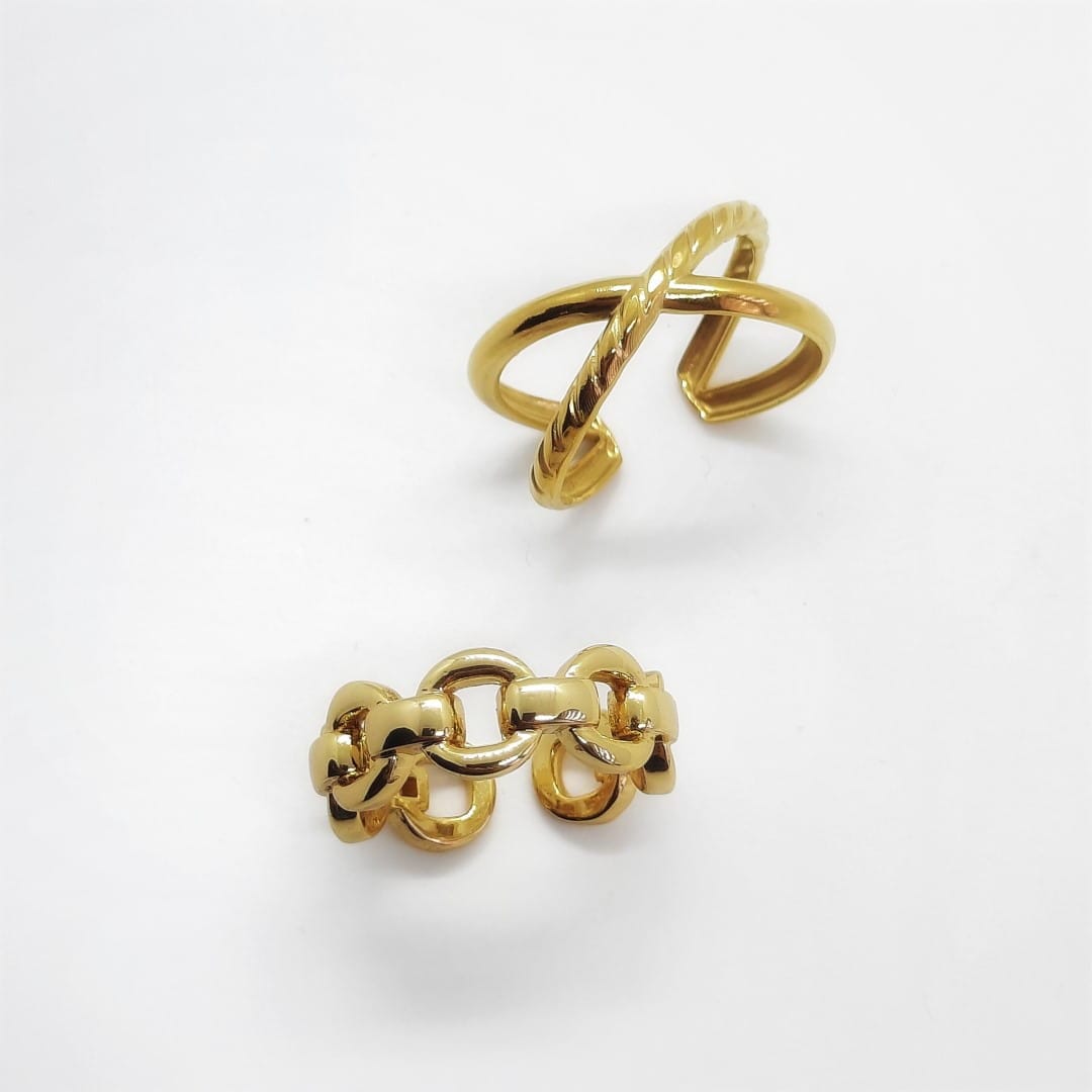 Massiver eleganter Ring in Form einer Kette Ringe KOOMPLIMENTS