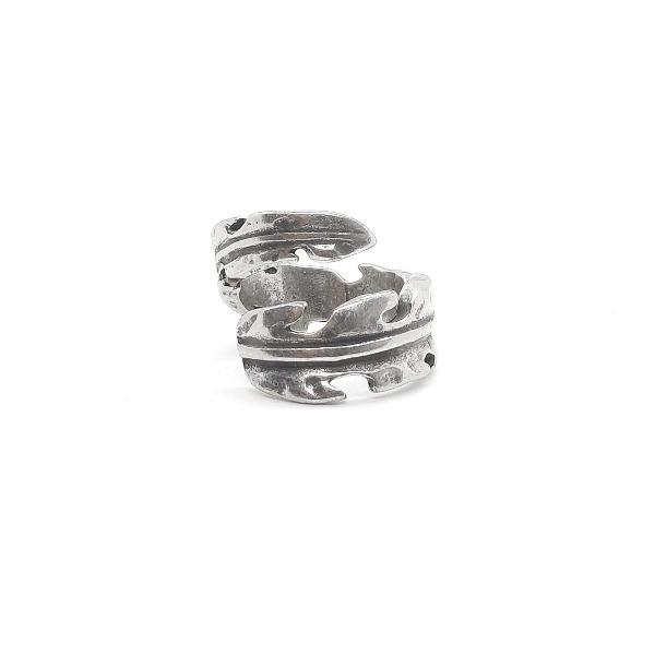 Massiver Ring Silber Tropen Blatt - Tropical Ringe KOOMPLIMENTS