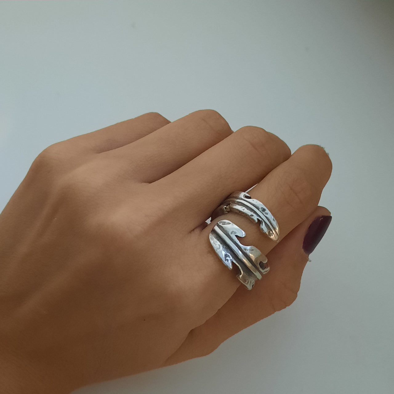Massiver Ring Silber Tropen Blatt - Tropical Ringe KOOMPLIMENTS