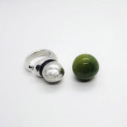 Massiver Silber Ring mit Kugel Ringe KOOMPLIMENTS