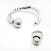 Massiver Silber Ring mit Kugel Ringe KOOMPLIMENTS