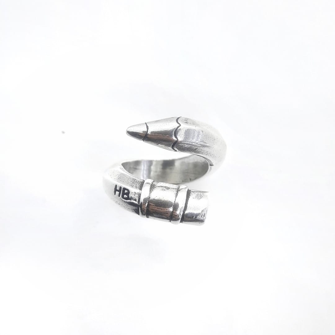 Massiver Silberring Bleistift Ringe KOOMPLIMENTS