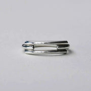 Massiver Silberring mit Linien - NEBEL Ringe KOOMPLIMENTS