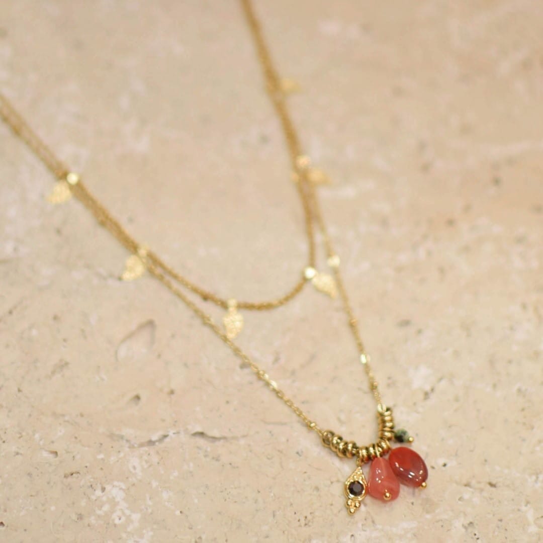 Mehrreihige Halskette mit Charms - TASEY Halsketten KOOMPLIMENTS