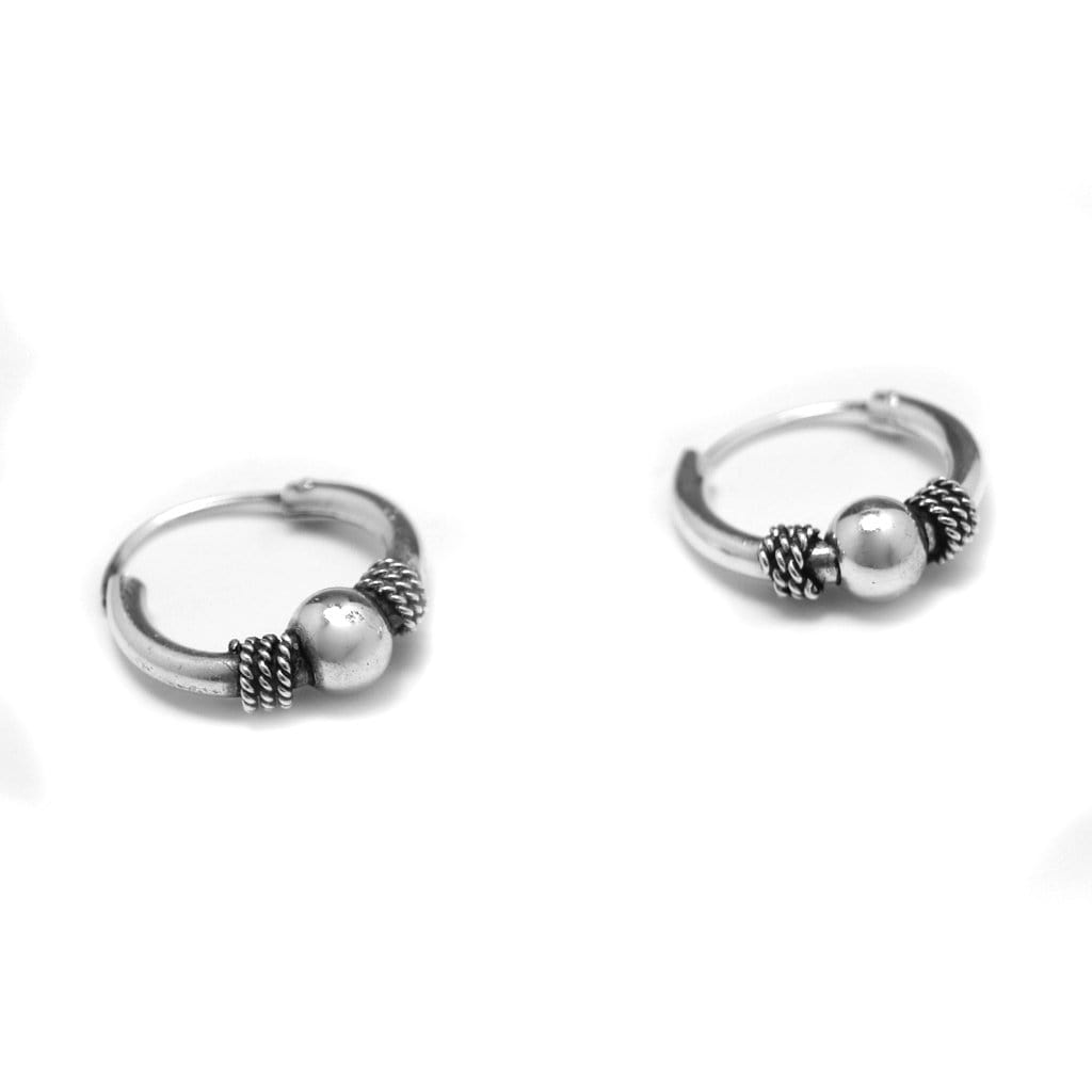 Mini Boho Creolen aus Silber- Tradition Ohrringe KOOMPLIMENTS