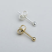 Mini Ohrstecker aus Silber Kugel - Nur 1 Knopfohrring Ohrstecker KOOMPLIMENTS