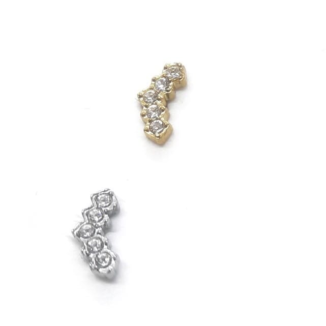 Mini-Ohrstecker mit Zirkonen - Ohrhelix Ohrstecker KOOMPLIMENTS