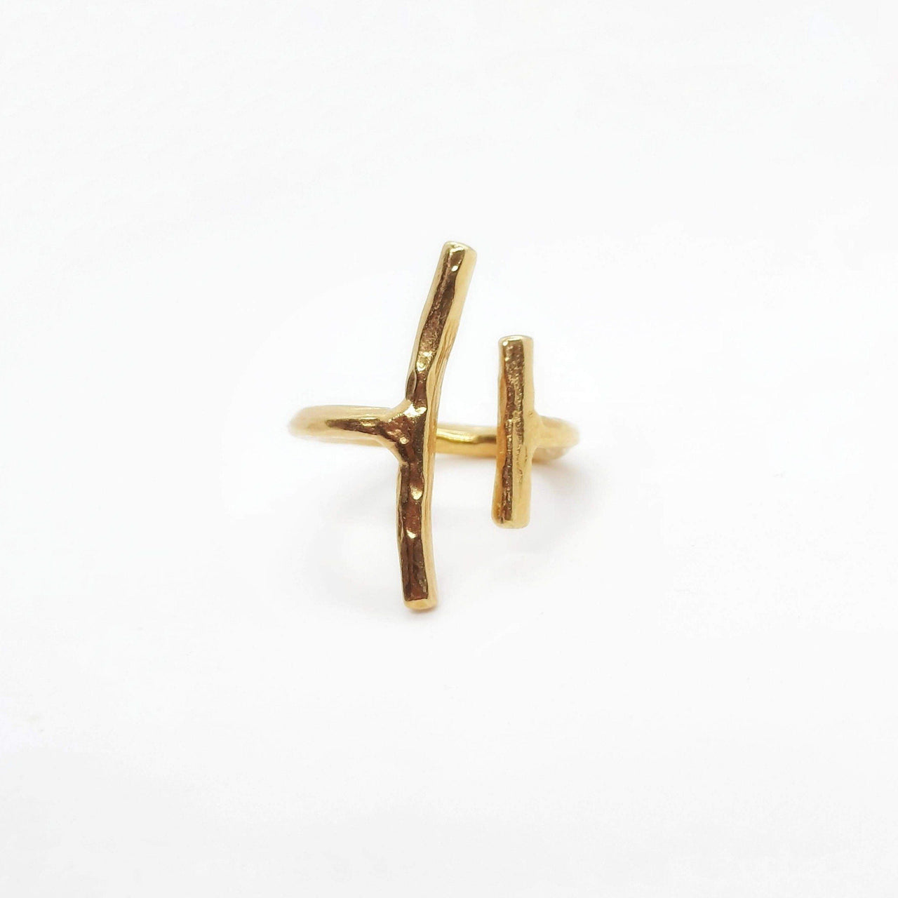 Minimalistischer Gold Ring Parallele Linien Ringe KOOMPLIMENTS