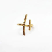 Minimalistischer Gold Ring Parallele Linien Ringe KOOMPLIMENTS