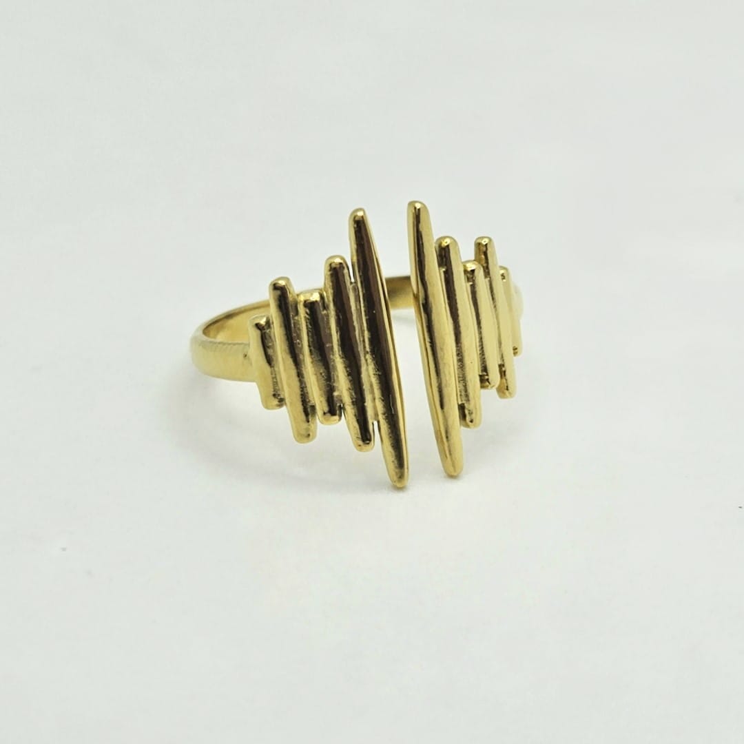 Minimalistischer Ring aus goldenem Edelstahl - ARTEMISIA Ringe KOOMPLIMENTS 