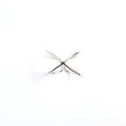 Minimalistischer X Ring Silber Ringe KOOMPLIMENTS