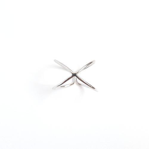 Minimalistischer X Ring Silber Ringe KOOMPLIMENTS