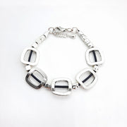 Minimalistisches Armband mit Vierecken - Reflexion Armband KOOMPLIMENTS