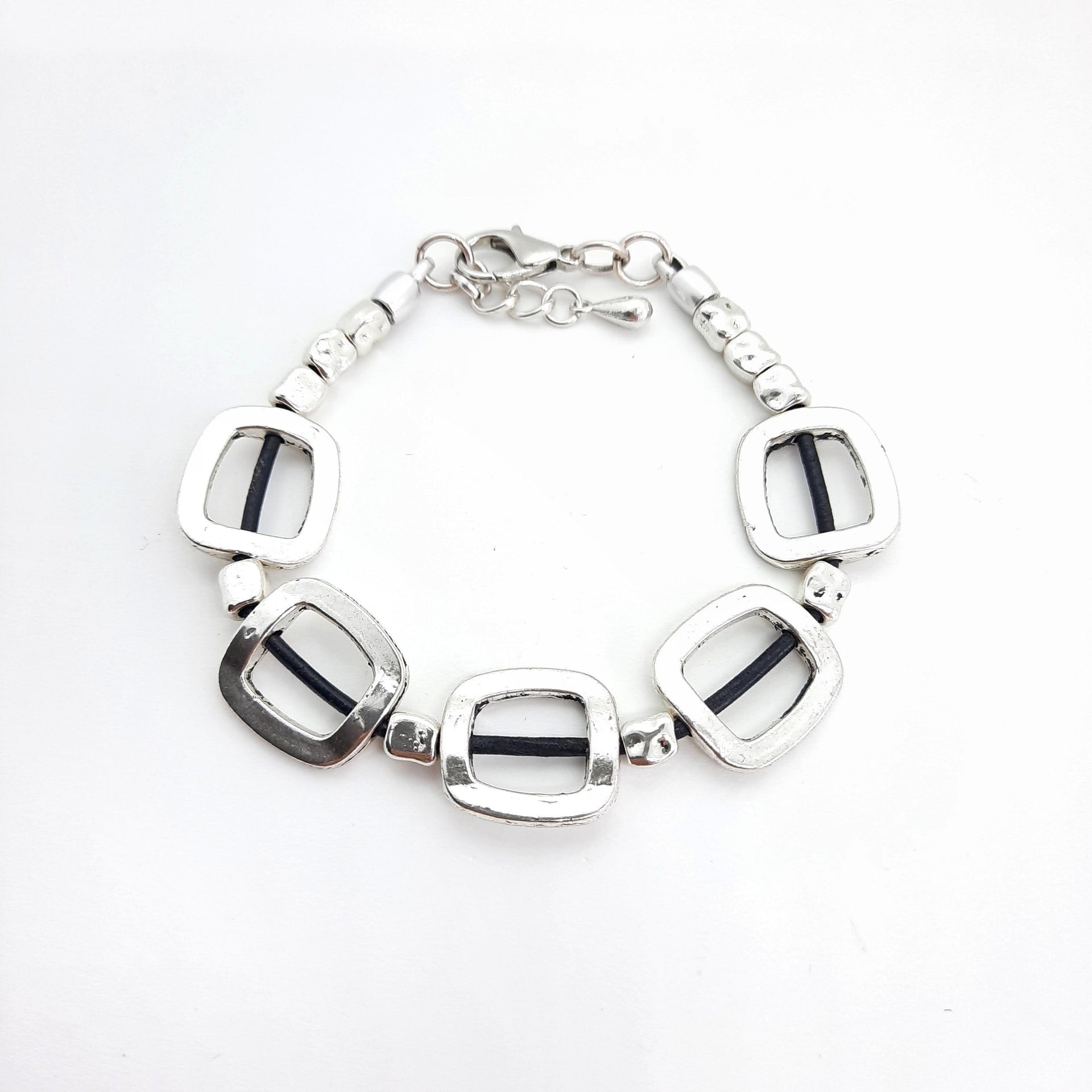 Minimalistisches Armband mit Vierecken - Reflexion Armband KOOMPLIMENTS