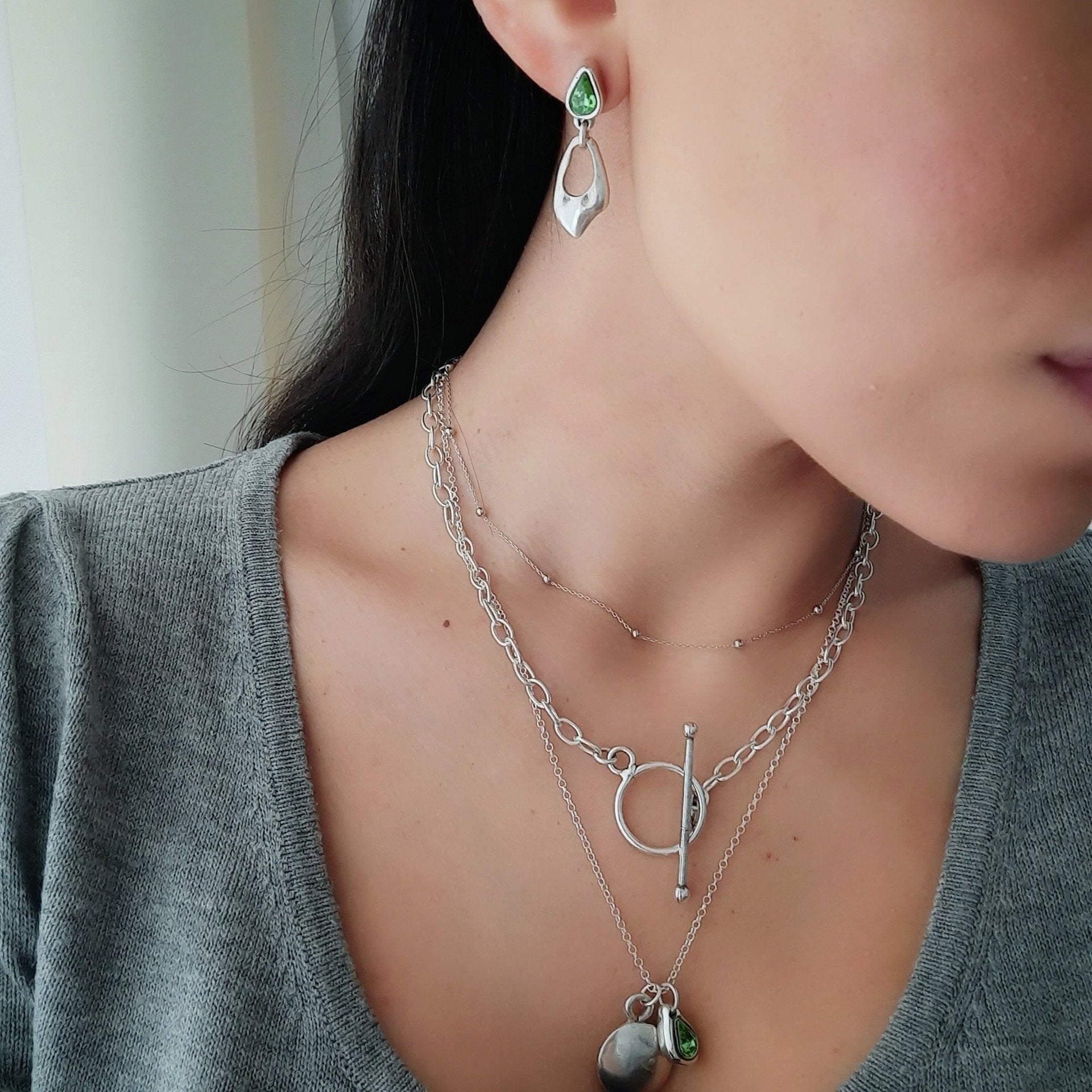 Moderne Damen Silber Ohrringe - Viktoria Ohrringe KOOMPLIMENTS