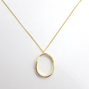 Moderne Halskette mit ovalem Anhänger Gold - Cosmos Halsketten KOOMPLIMENTS