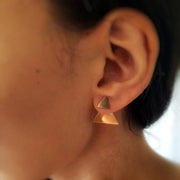 Modern stainless steel triangle Earrings KOOMPLIMENTS