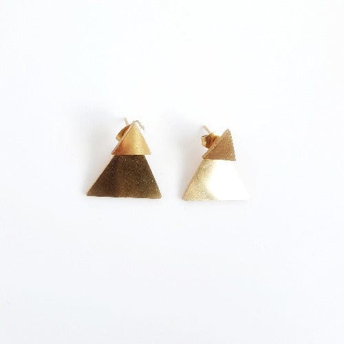 Modern stainless steel triangle Earrings KOOMPLIMENTS