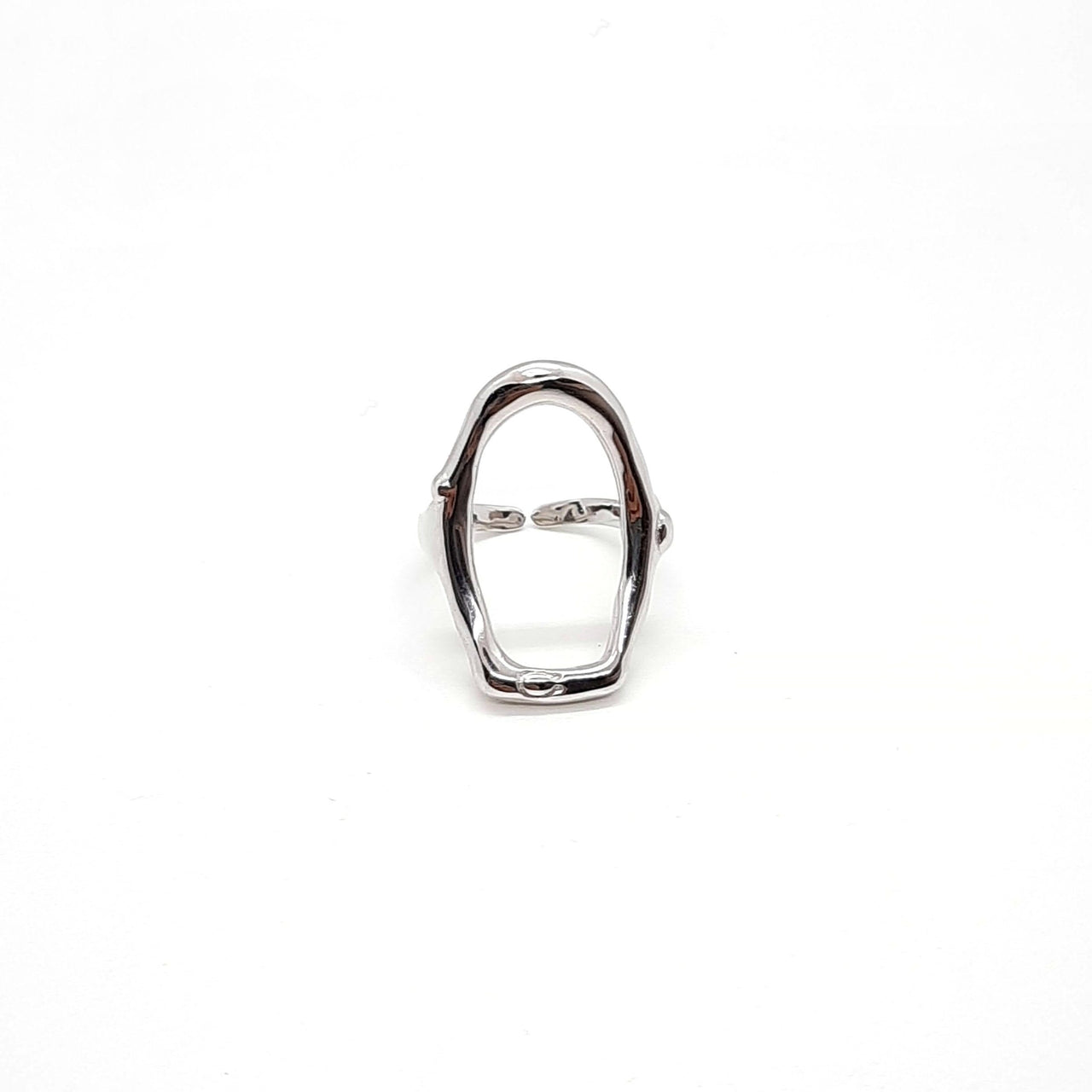 Moderner Ring ovaler Kreis Silber - Cosmos Ringe KOOMPLIMENTS