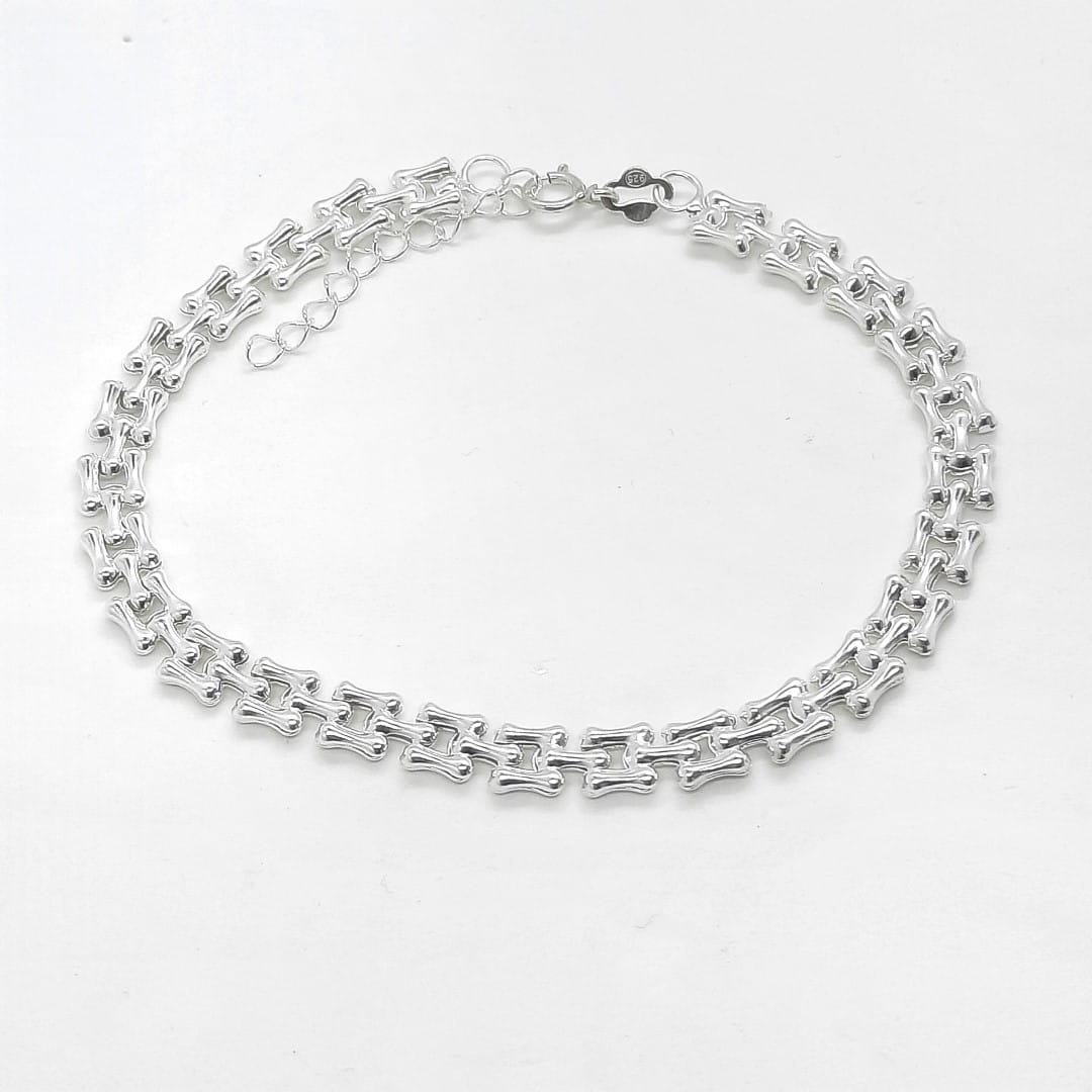 Modernes Armband aus 925 Silber - Panzerkette Armband KOOMPLIMENTS