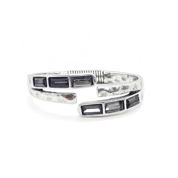 Modischer Armreif aus Silber mit Steinen - Hugs Armband KOOMPLIMENTS