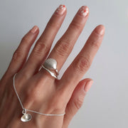 Muschelring mit Astguss in Sterlingsilber 925 Ringe KOOMPLIMENTS