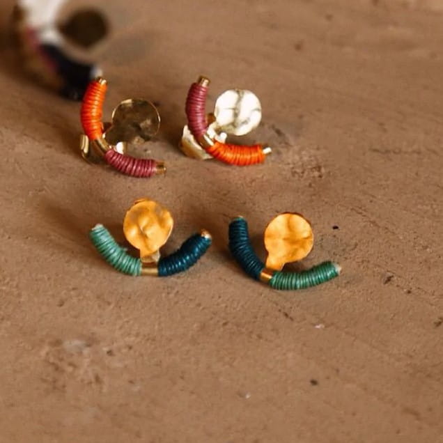 Nachhaltige Damen Ohrringe Gold - Tota Ohrringe KOOMPLIMENTS 