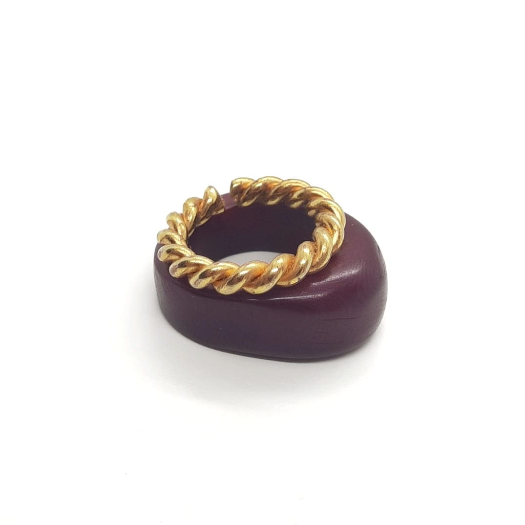 Nachhaltiger Schmuck Ring SET Tagua - Selene Ringe KOOMPLIMENTS