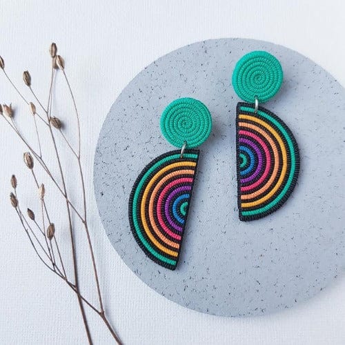 Orecchini in argilla polimerica - orecchini arcobaleno KOOMPLIMENTS