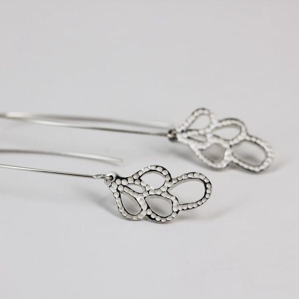 Ohrringe mit Anhänger aus Sterlingsilber - SPITZE Ohrringe KOOMPLIMENTS
