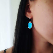 Ohrringe mit blauem Kristall - Reflexion des Meeres Ohrringe KOOMPLIMENTS