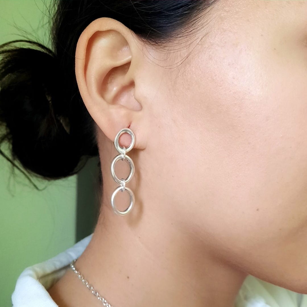 Ohrringe mit Kreisgliedern - Kontinuität Ohrringe KOOMPLIMENTS