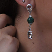 Ohrringe mit Malachit und Herz - Heart of the desert Ohrringe KOOMPLIMENTS