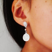 Ohrringe Silber mit Medaillon Phaistos Ohrringe KOOMPLIMENTS