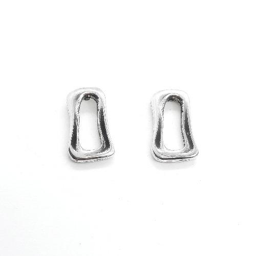Ohrstecker aus Silber abgerundetes Rechteck Ohrstecker KOOMPLIMENTS