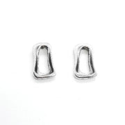 Ohrstecker aus Silber abgerundetes Rechteck Ohrstecker KOOMPLIMENTS
