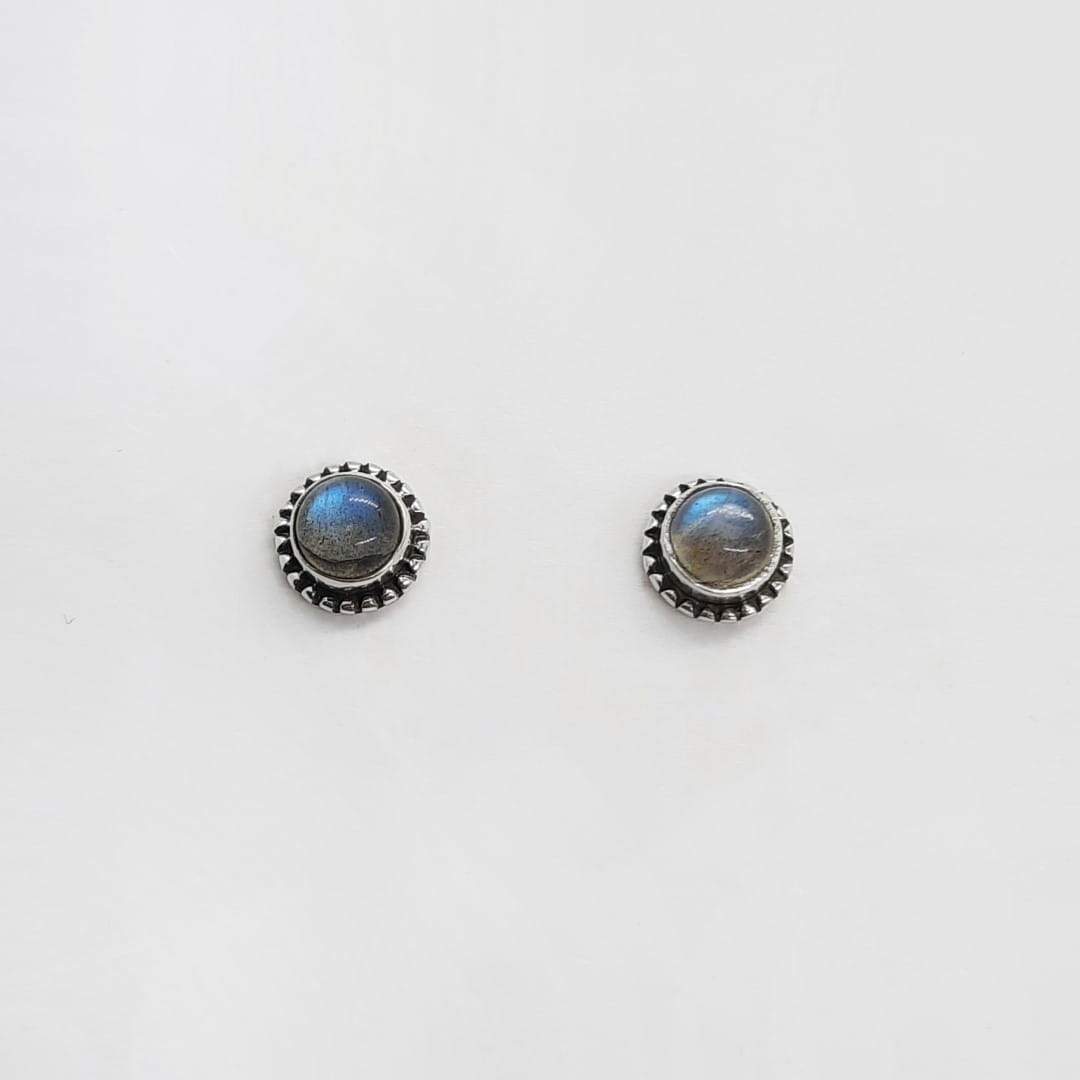 Ohrstecker aus Silber mit Labradorit - IRISIEREN Ohrstecker KOOMPLIMENTS