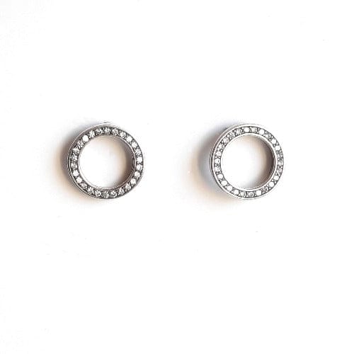 Ohrstecker Kreis mit Zirkonia aus 925 Sterlingsilber - Circle Ohrringe KOOMPLIMENTS