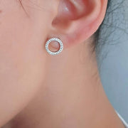 Ohrstecker Kreise Groß aus Silber 925 - Circle Ohrringe KOOMPLIMENTS