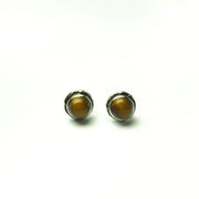 Ohrstecker mit Tigerauge-Stein Pendientes KOOMPLIMENTS