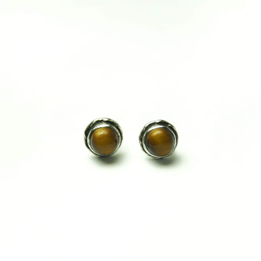 Ohrstecker mit Tigerauge-Stein Pendientes KOOMPLIMENTS