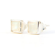 Ohrstecker Raute mit Mondstein - Himmlischer Regenbogen Ohrstecker KOOMPLIMENTS